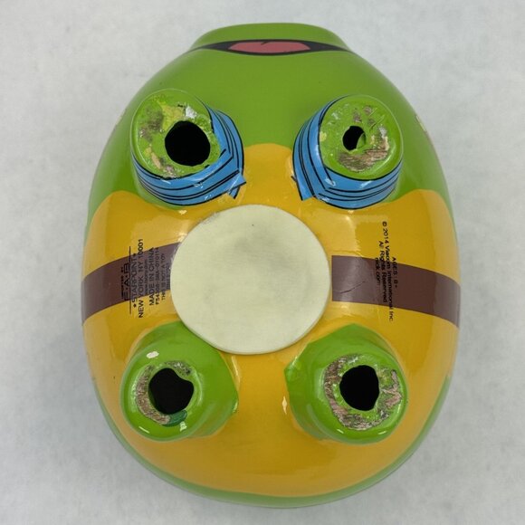Teenage Mutant Ninja Turtles Leonardo Piggy Bank Green Ceramic TMNT Stopper 2014 - Picture 7 of 12